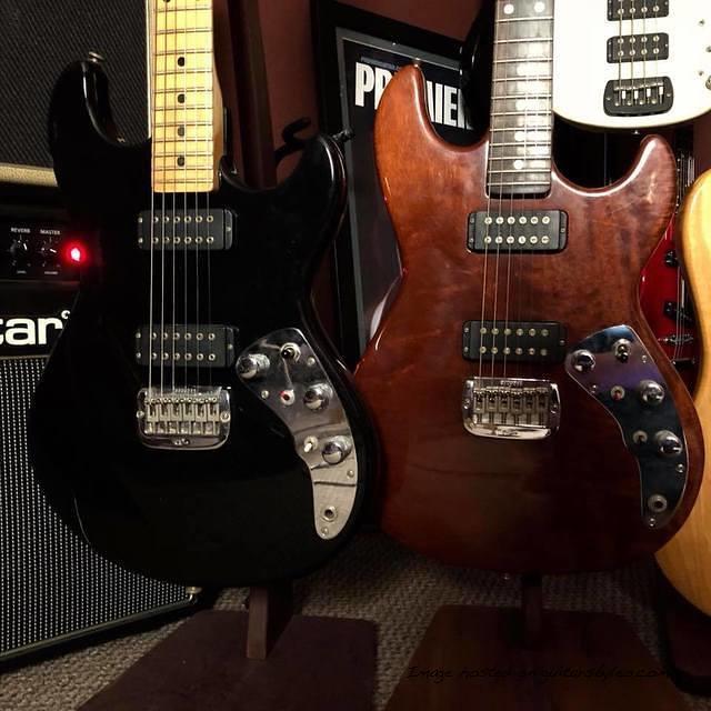 black F-100 E with active preamp versus the aged natural F-100-1