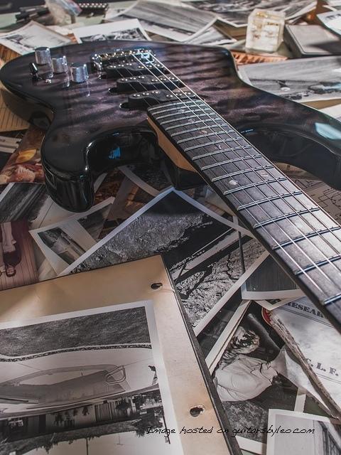 G&L Custom Shop Comanche RMC in Charcoal Burst over quilted maple on roasted alder-4