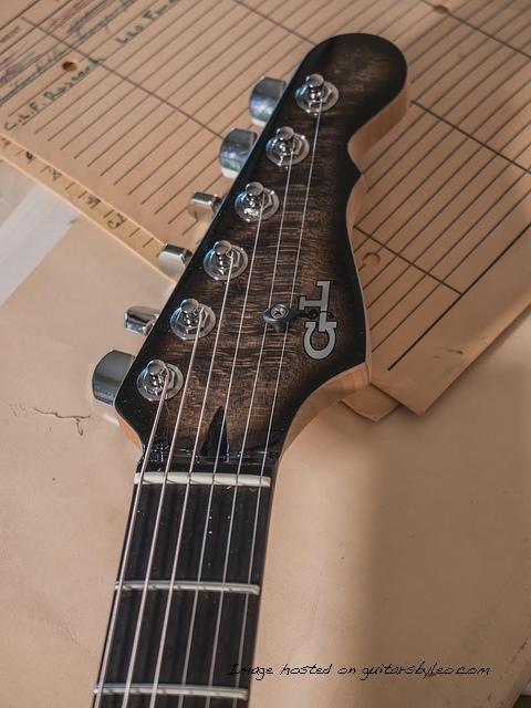G&L Custom Shop Comanche RMC in Charcoal Burst over quilted maple on roasted alder-6