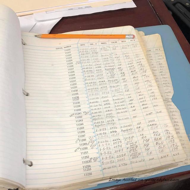 G amp L Factory Log Book-G011220-G011256