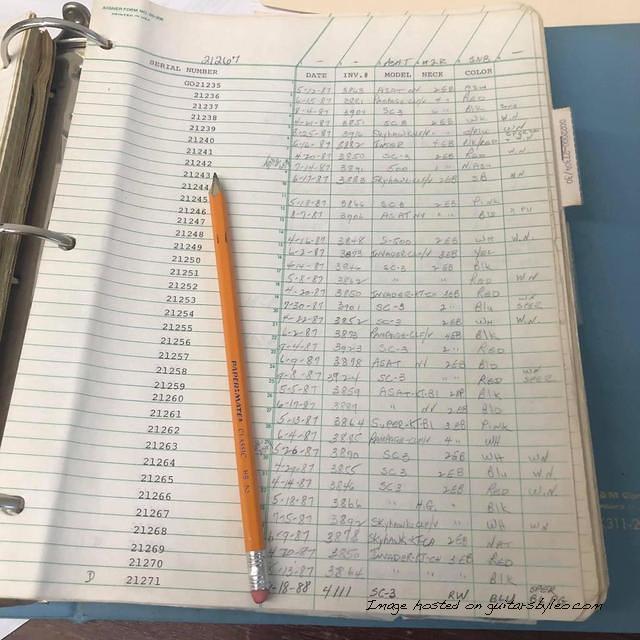 G amp L Factory Log Book-G021235-G021271
