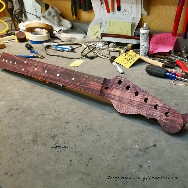 After Now ready for fretting and sanding
