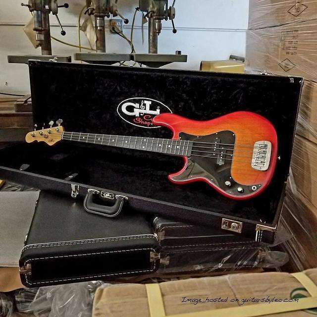 Completed CS lefty LB-100 in Cherry Burst over Mahogany with an Ebony fretboard