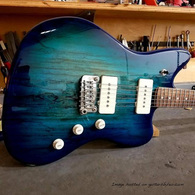 Custom Shop Doheny Deluxe in Bahama Fade over a Spalted Maple top