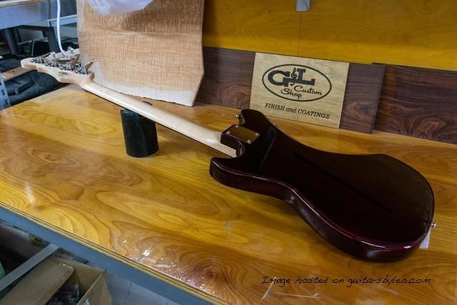 Custom Shop Fallout 2 Short Scale bass in Ruby Red Metallic over Alder-8