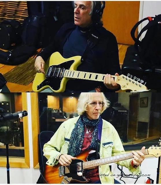 Danny Kortchmar with his new G amp L Custom Shop Doheny and Steve Postell with his Skyhawk HH