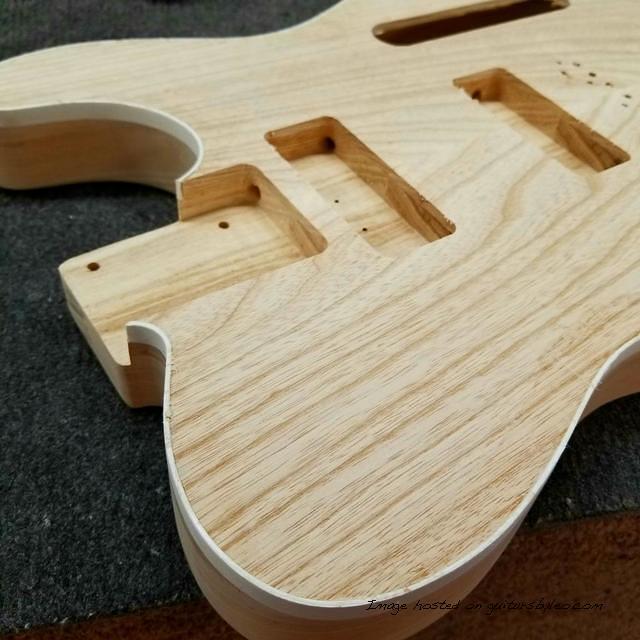 Doing some sanding on this double P-90 ASAT Classic Semi-Holow