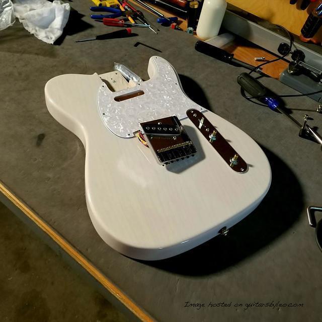 G amp L Custom Shop ASAT Classic in Blonde over Ash jpf