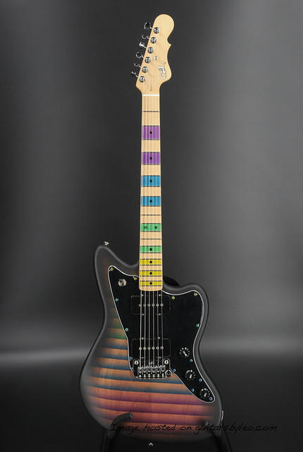 G amp L Custom Shop Doheny-Circus Acid Trip - Frost-2