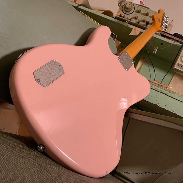 G amp L Custom Shop Espada in Shell Pink Nitro-11