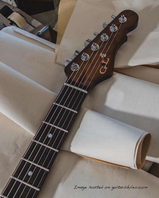 G amp L Custom Shop Fallout in Smoked Caramel over roasted pine-4