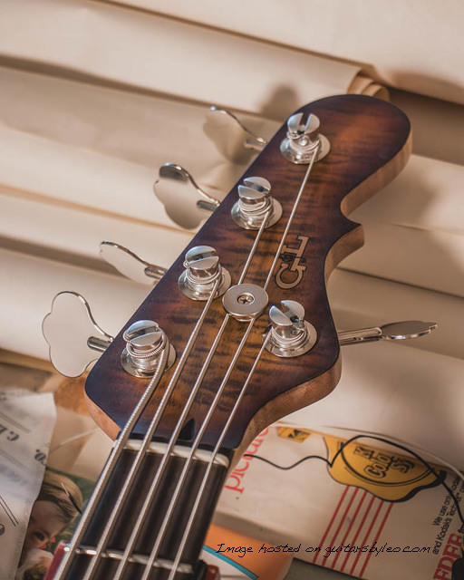 G amp L Custom Shop JB 5 in Old School Tobacco Sunburst Frost-3