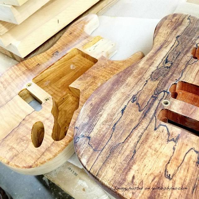 G amp L Custom Shop Spalted Maple pair