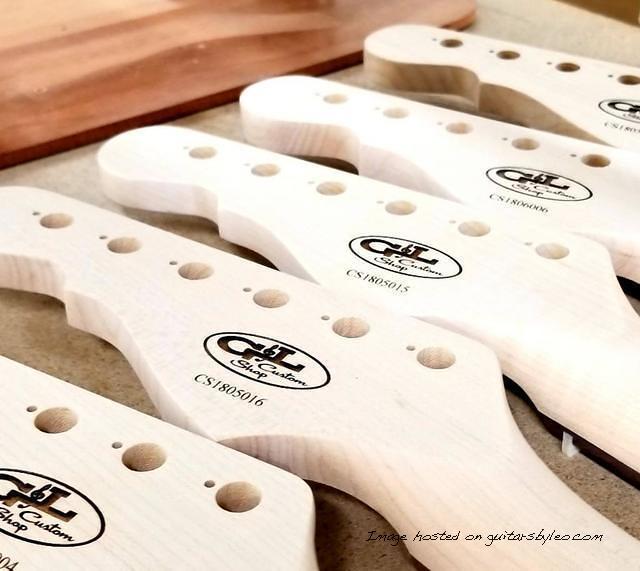 Necks waiting for final step in logo process