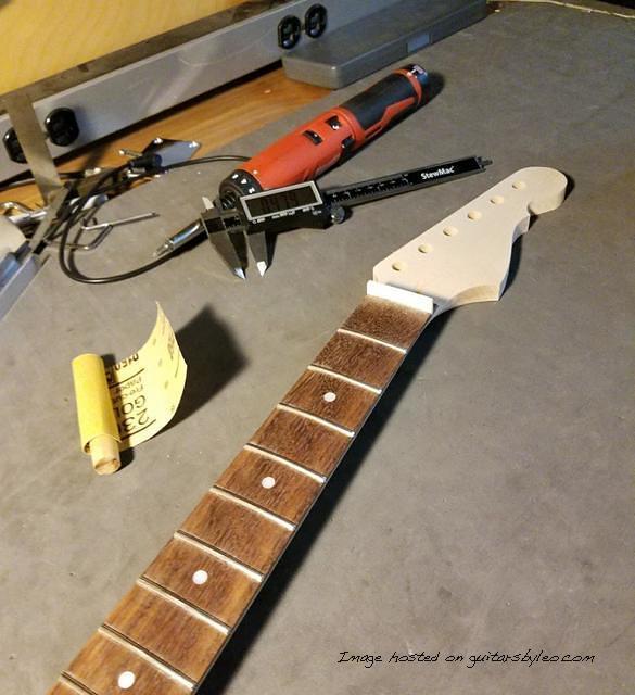 Ready for final sanding of this Legacy Custom Shop neck for Jake Cinninger