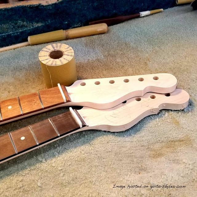 Sanding necks still needs to be done despite the hot weather