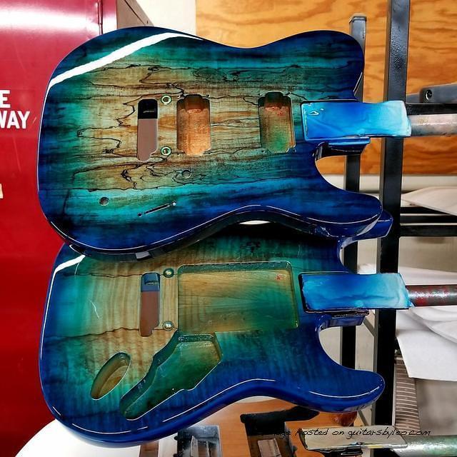 Spalted Maple siblings from Custom Shop