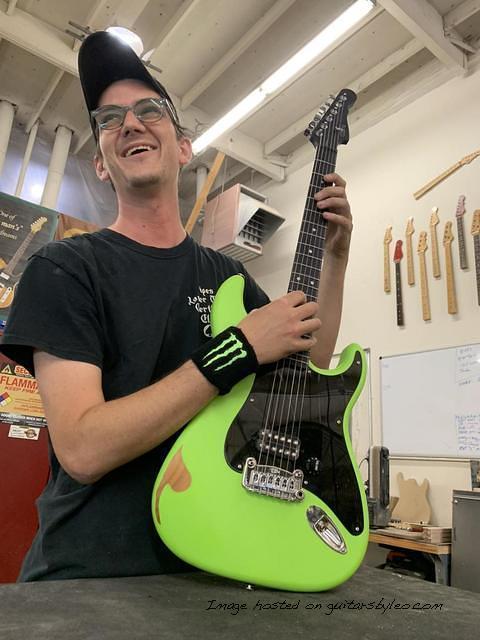 process known as ebonizing to turn the maple neck an even deep black color-1