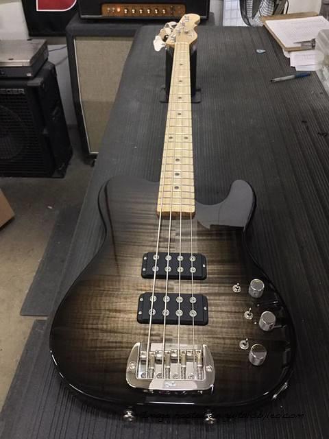 ASAT Bass in Blackburst over flame maple on swamp ash