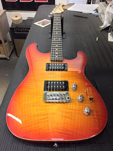 Cherryburst Flamed Maple top