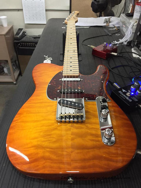 Honeyburst Quilted Maple top