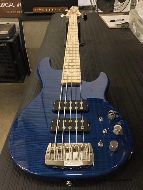 L-2500 in Clear Blue over flame maple on swamp ash CLF1704238