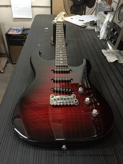 Redburst Flamed Maple top