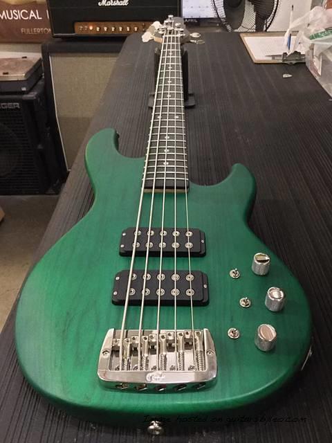 L-2500 in Clear Forest Green Frost over swamp ash