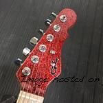 Red Metal Flake headstock