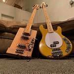 1975 CLF-75B2 prototype and the decal on a production neck bolted to the breadboard tester-2