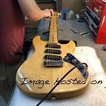 Doug to do a bit more setup work on Leo s prototype with 3 angled MFD humbuckers