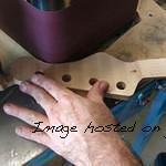 Josh used George Fullerton s 1982 SB headstock template to mark it then Manny did the shaping freehand on a Leo sander-1