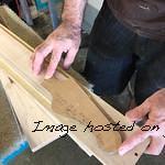 Manny has prepped that nice piece of quartersawn maple with truss rod and stiffening rods-2