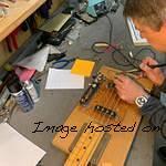 Stopped by G amp L Custom Shop to do some soldering