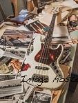 G&L Custom Shop JB in nitrocellulose lacquer Olympic White over Sunburst
