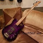 ASAT Bass finished in Purple Marble with a 3A Roasted Maple neck-1