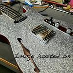 ASAT Classic Semi-Hollow in Silver Flake top over Okoume