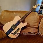 ASAT Solamente MFD features a Quilted Maple Top with a resin 22river 22 running thru the middle
