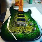 Emerald Green Burst finish on Quiltted Maple