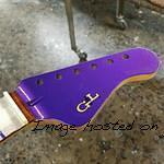 Purple Espada headstock