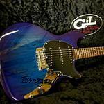 Skyhawk done in Purple to Blue Burst over Spalted Maple-1