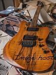 NAMM 2025-G&L Custom Shop Doheny V12 in Honeyburst over spalted flame maple